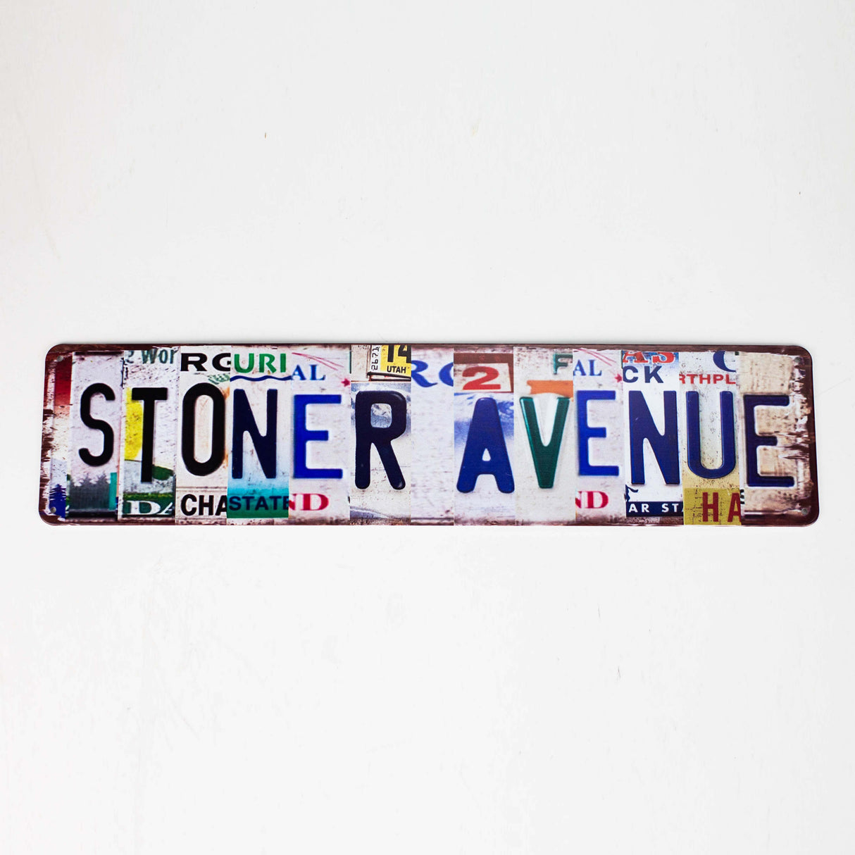 TRIM QUEEN | VINTAGE SIGN- 3.7" x 15.6" Flag · Sign Trim Queen STONER AVE COLOURFUL