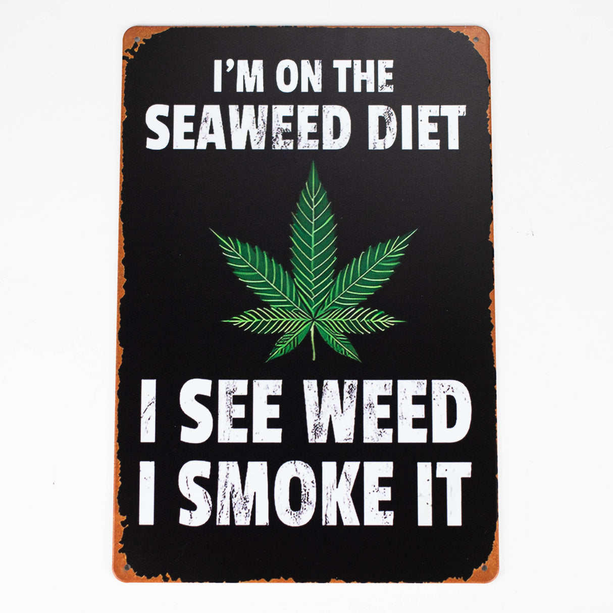 TRIM QUEEN | 420 VINTAGE SIGN- 8" x 12" Flag · Sign Trim Queen SEAWEED DIET