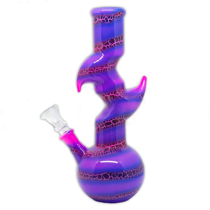 8" Zig-zag Color Designed - Assorted Glass Bong NIBO Distribution