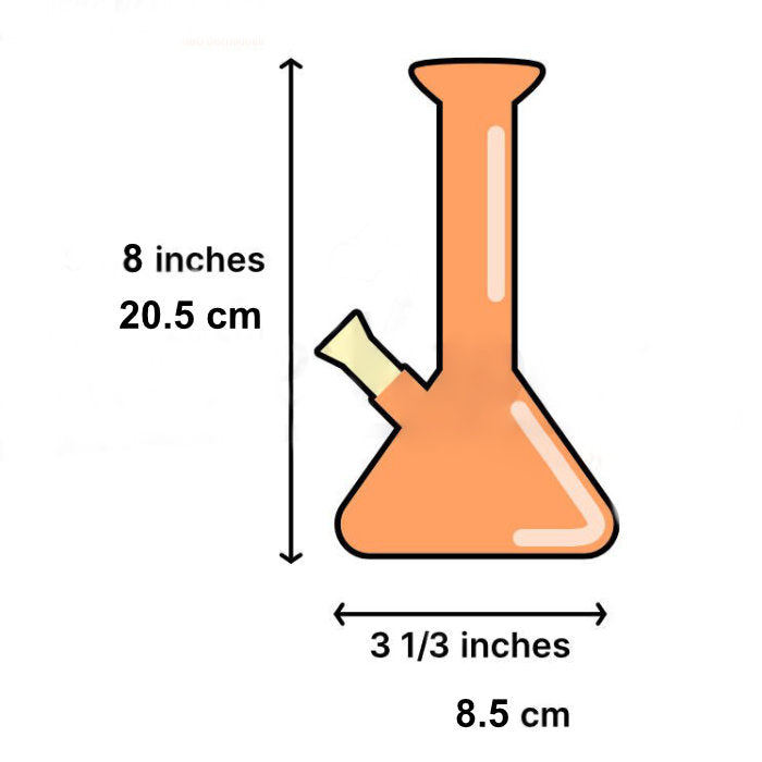 8" Water pipe with Percolator Glass Bong NIBO Distribution
