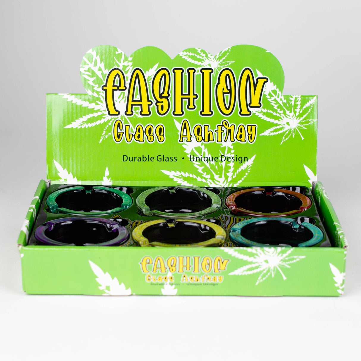 B&K Design Glass Ashtray Box Of 6 Glass Ashtray Super Supplys Inc