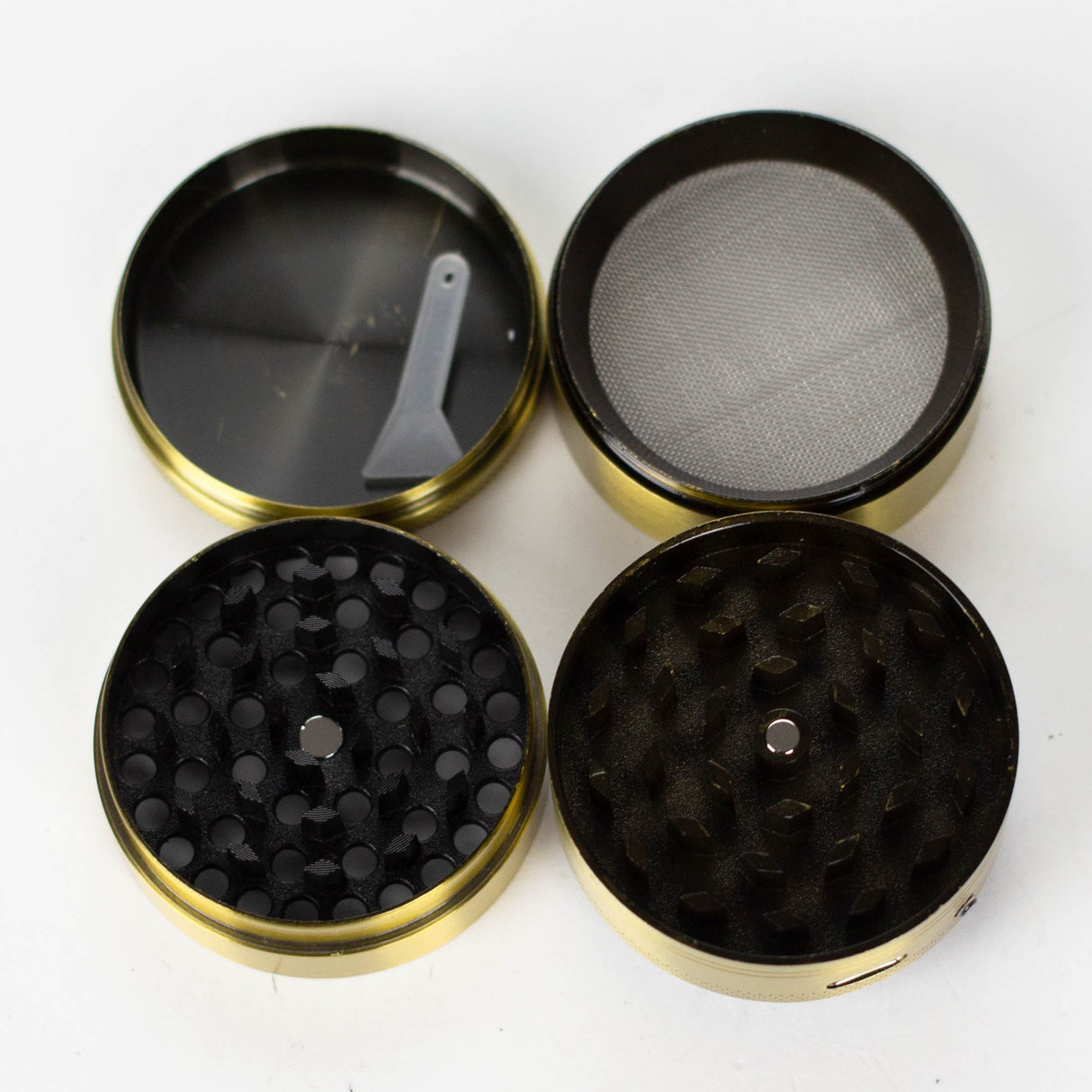 2" Metal Grinder 4 Layers with Dice and Light RM Design Box of 12 Display Pack 777 Smoke