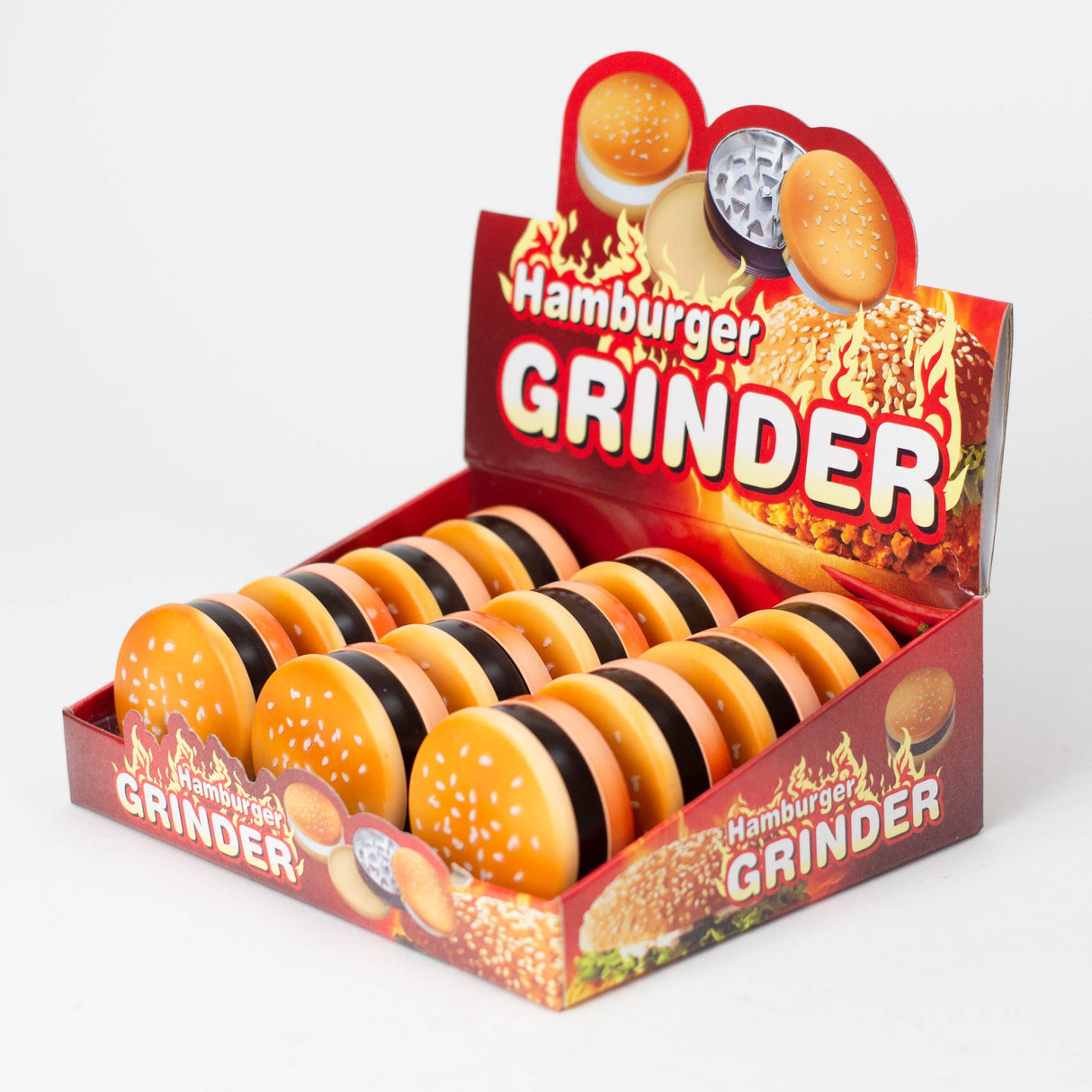 Hamburger Shape Grinder Box of 12 Display Pack NIBO Distribution
