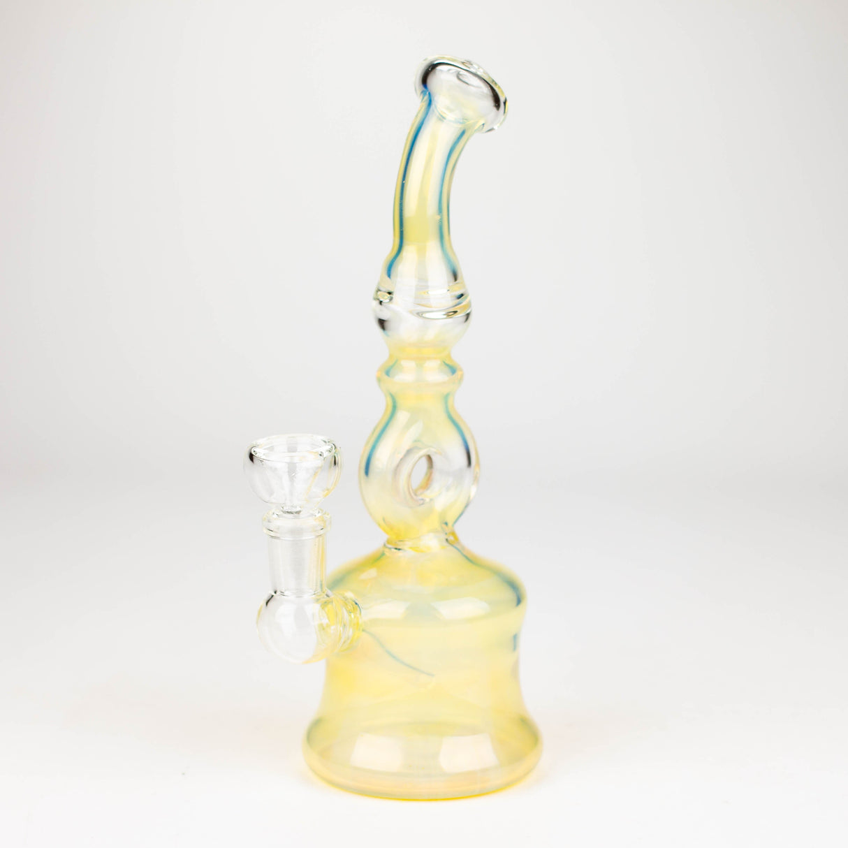 8" gold fumed glass water Pipe Glass Bong Bongzie Smokes