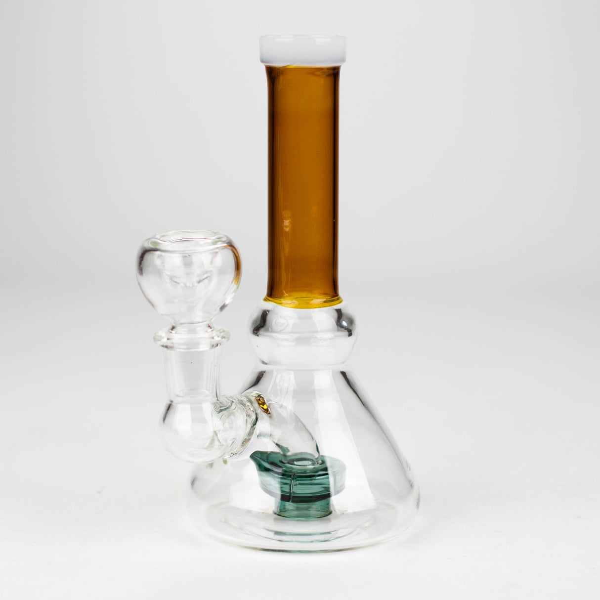 6" cone diffused glass bubbler Glass Bong Bongzie Smokes Brown