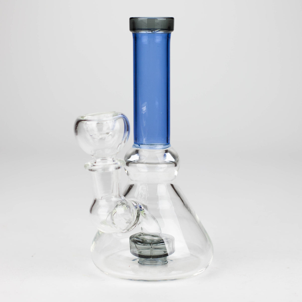 6" cone diffused glass bubbler Glass Bong Bongzie Smokes Blue