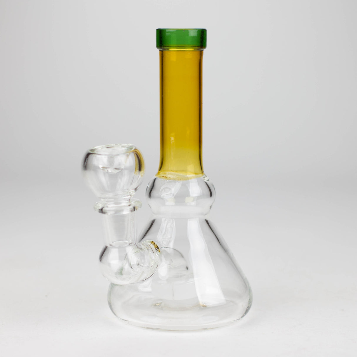 6" cone diffused glass bubbler Glass Bong Bongzie Smokes Yellow