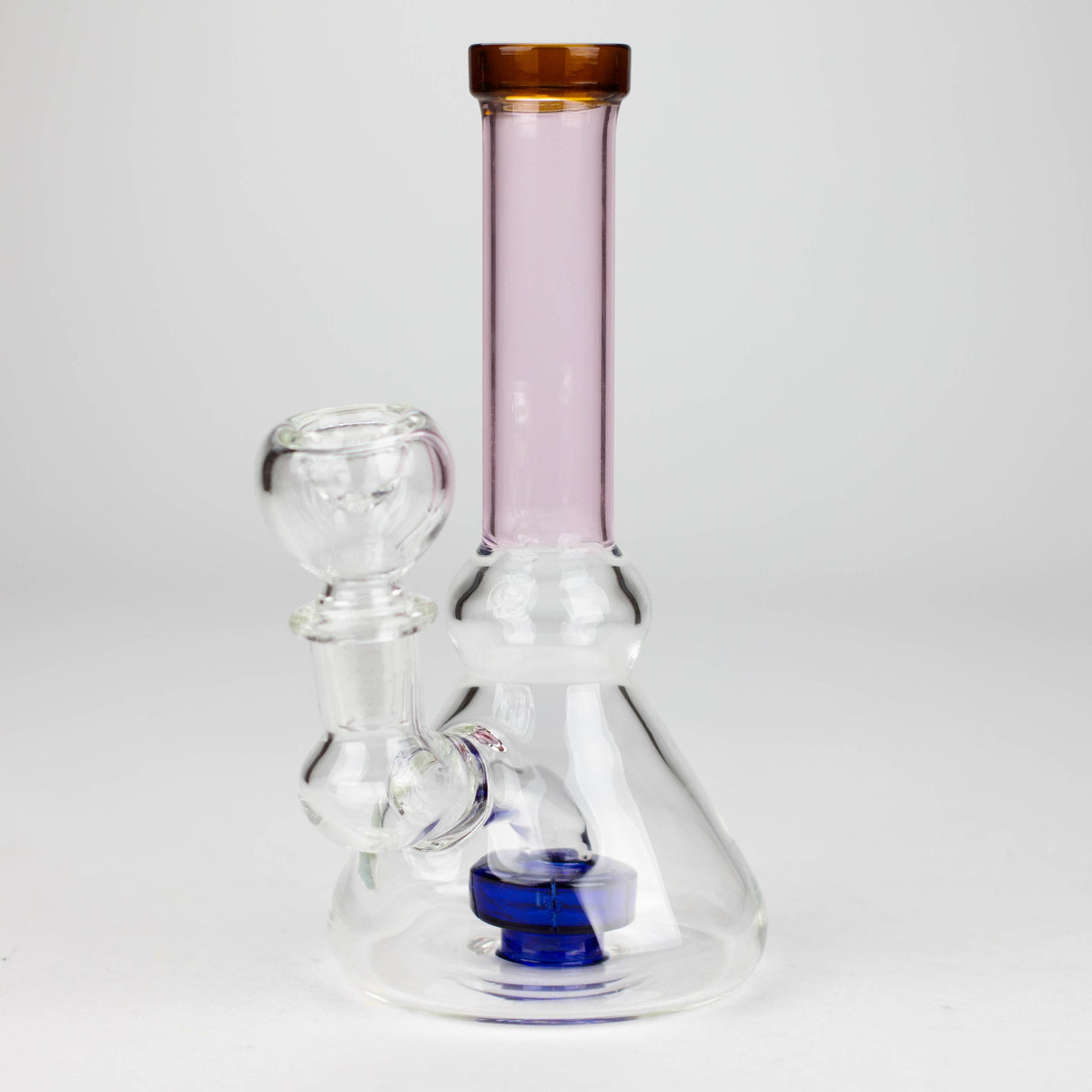 6" cone diffused glass bubbler Glass Bong Bongzie Smokes Pink