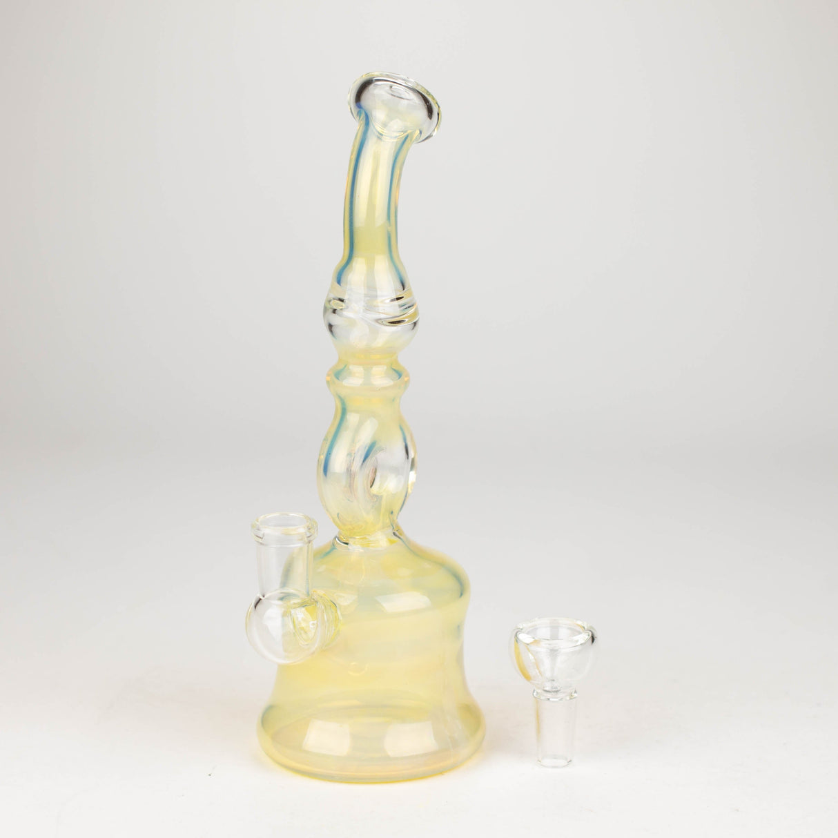 8" gold fumed glass water Pipe Glass Bong Bongzie Smokes