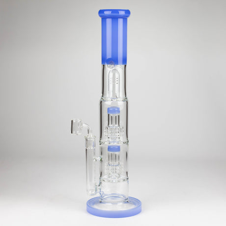Z16" Color accented Double Diffuser Rig Glass Rig 777 Smoke Blue