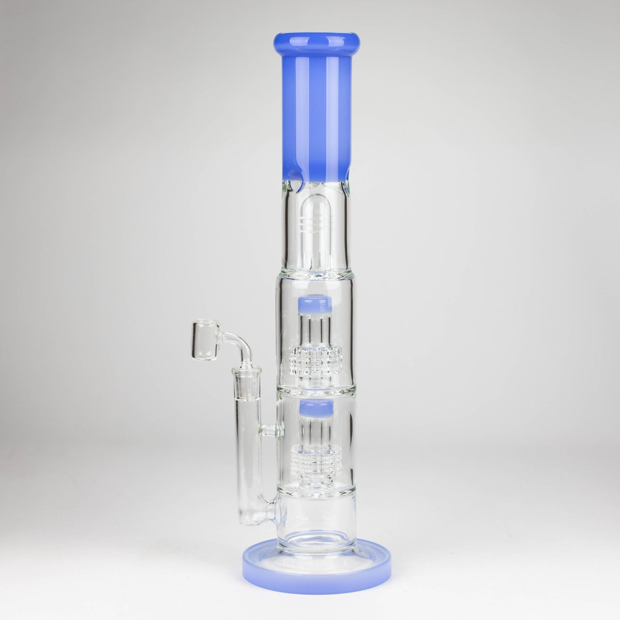 Z16" Color accented Double Diffuser Rig Glass Rig 777 Smoke