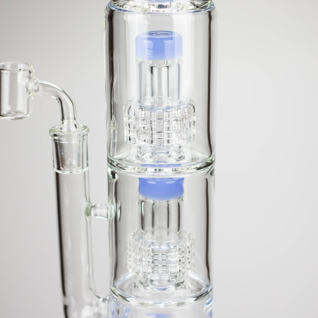 Z16" Color accented Double Diffuser Rig Glass Rig 777 Smoke