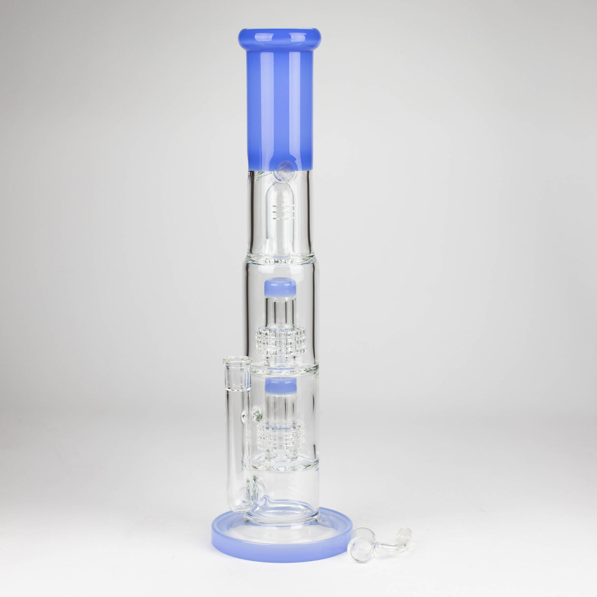 Z16" Color accented Double Diffuser Rig Glass Rig 777 Smoke