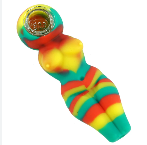 4" Silicone pipe body shape Jar of 20 Silicone Pipe NIBO Distribution