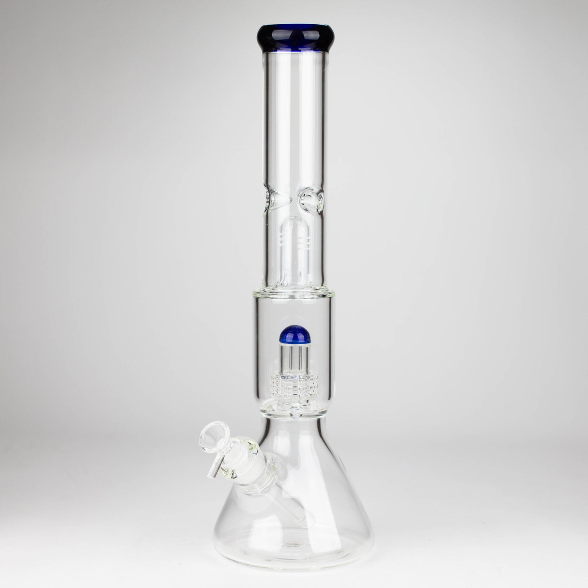 Z16" Color accented 7 mm glass water bong With Dffiuser Glass Bong 777 Smoke Blue