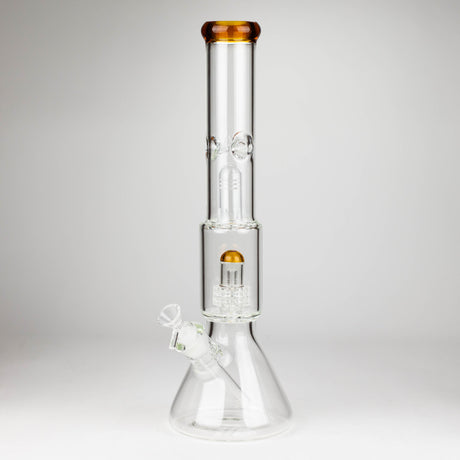 Z16" Color accented 7 mm glass water bong With Dffiuser Glass Bong 777 Smoke Amber