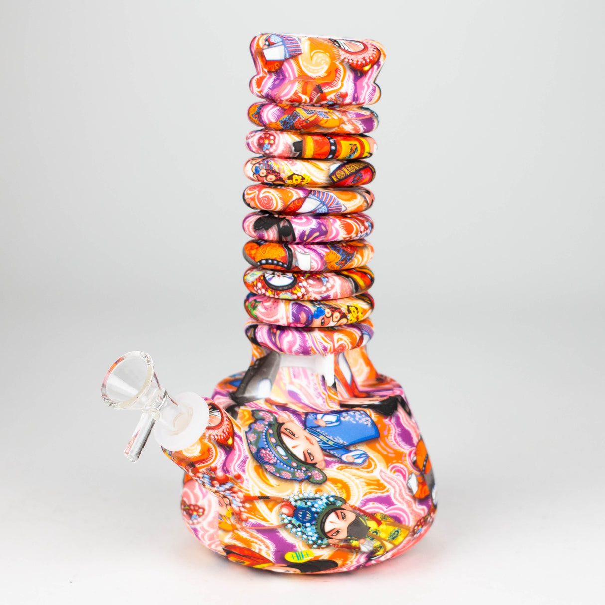 Z9"-15" extendable silicone water bong Resin · Silicone · Plastic Bong 777 Smoke Pattern 2