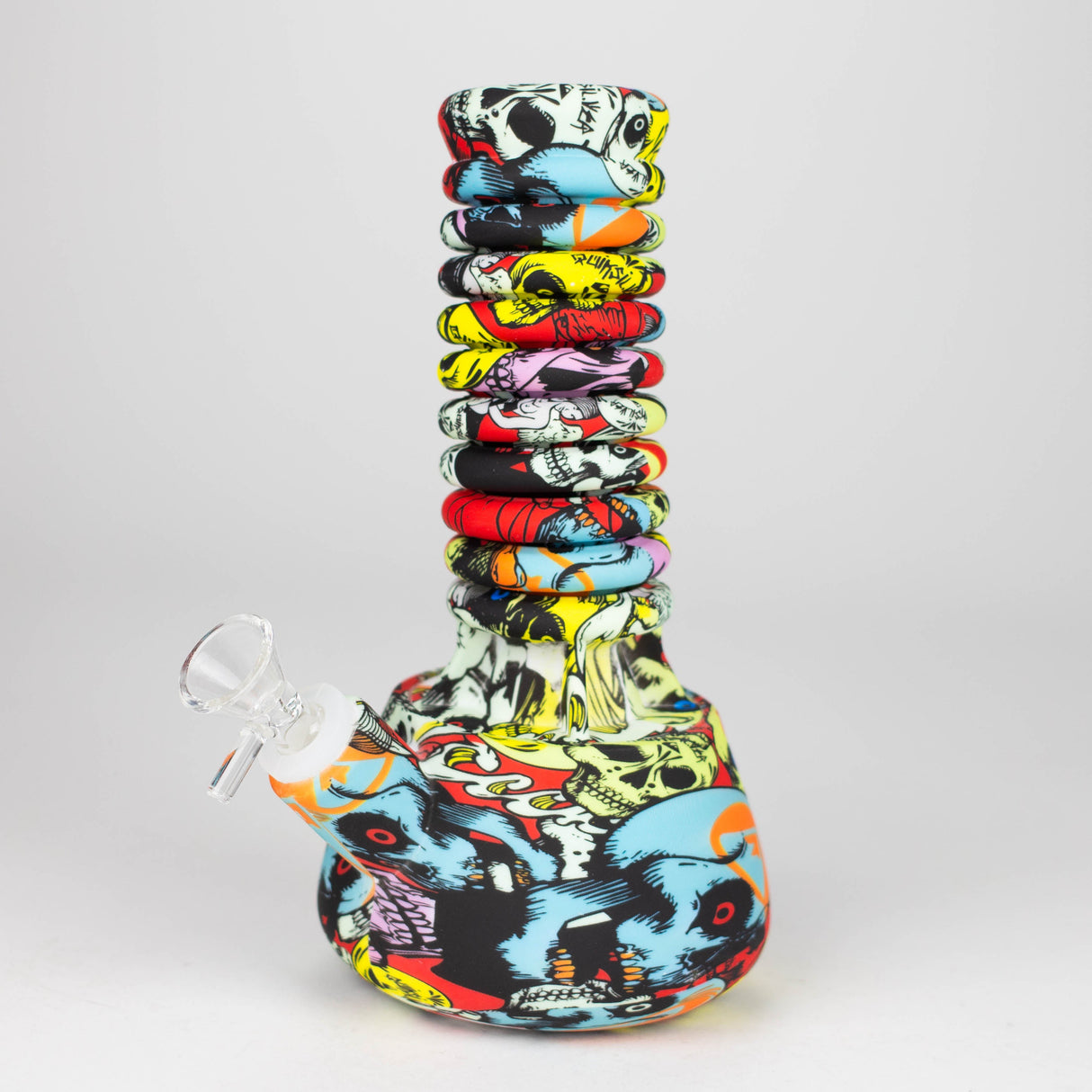 Z9"-15" extendable silicone water bong Resin · Silicone · Plastic Bong 777 Smoke Pattern 4