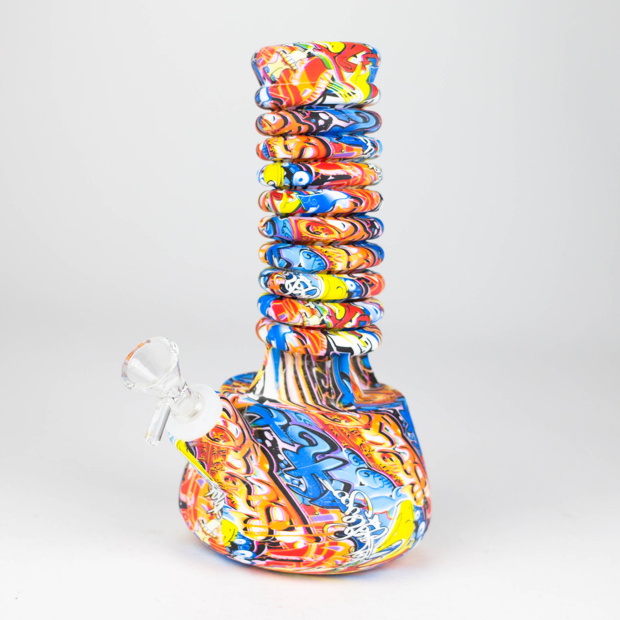 Z9"-15" extendable silicone water bong Resin · Silicone · Plastic Bong 777 Smoke Pattern 3