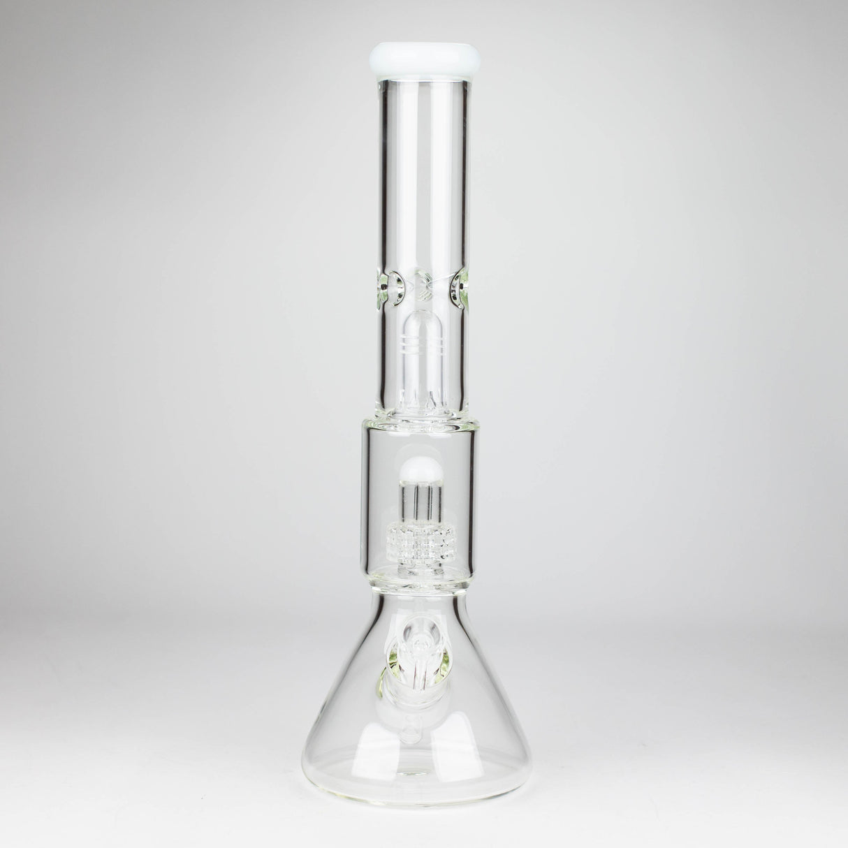 Z16" Color accented 7 mm glass water bong With Dffiuser Glass Bong 777 Smoke