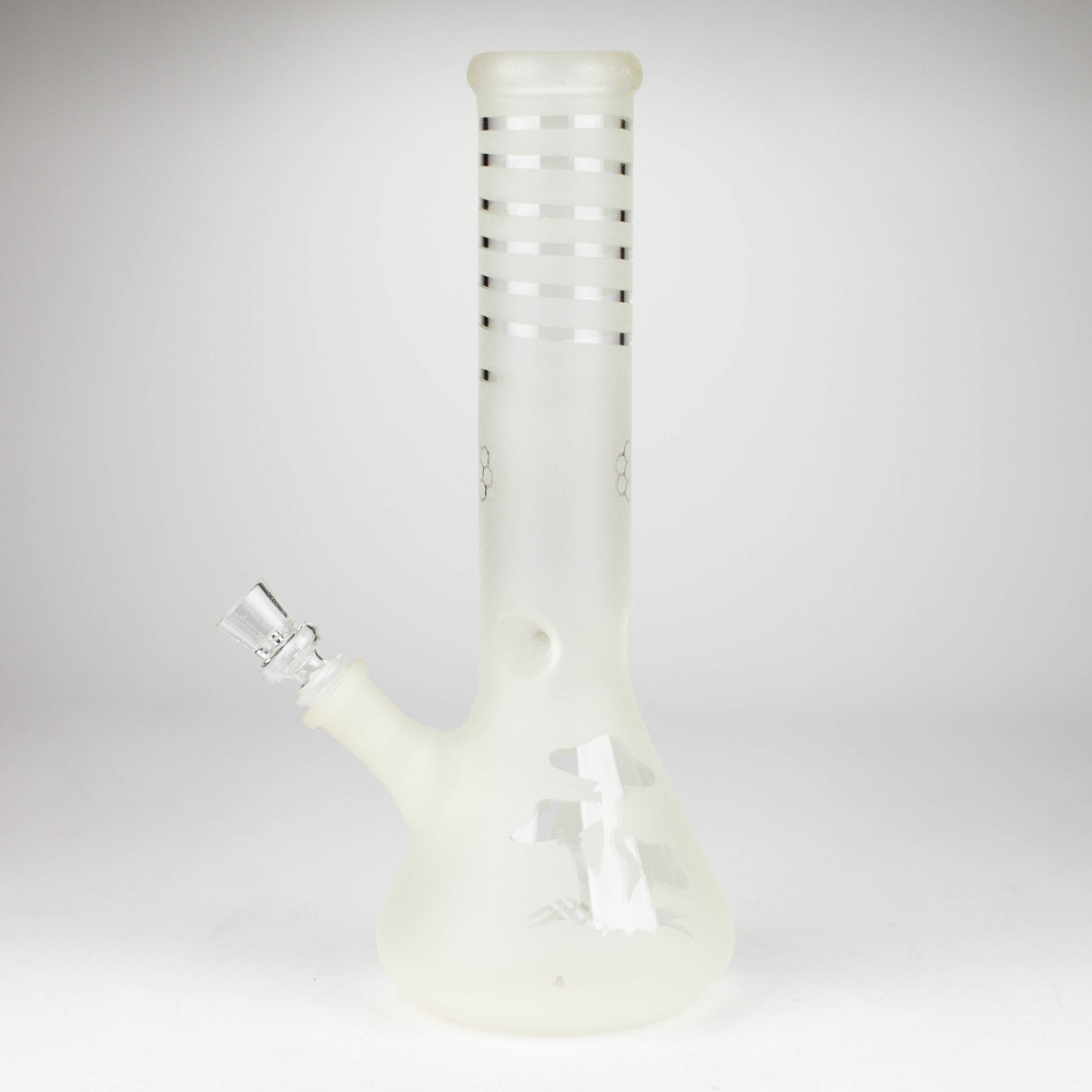 12" GLOW IN DARK BEAKER BONG WITH ICE CATCHER Glass Bong Bongzie Smokes