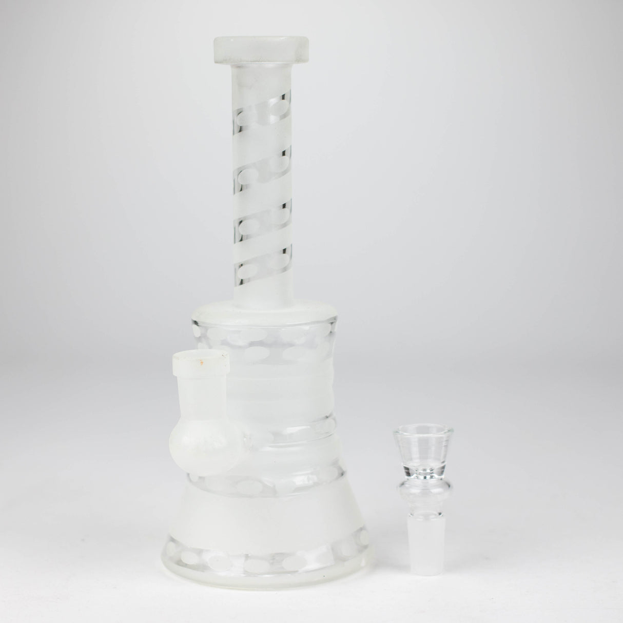 8" GLOW IN DARK GLASS BONG WITH DIFFUSER Glass Bong Bongzie Smokes