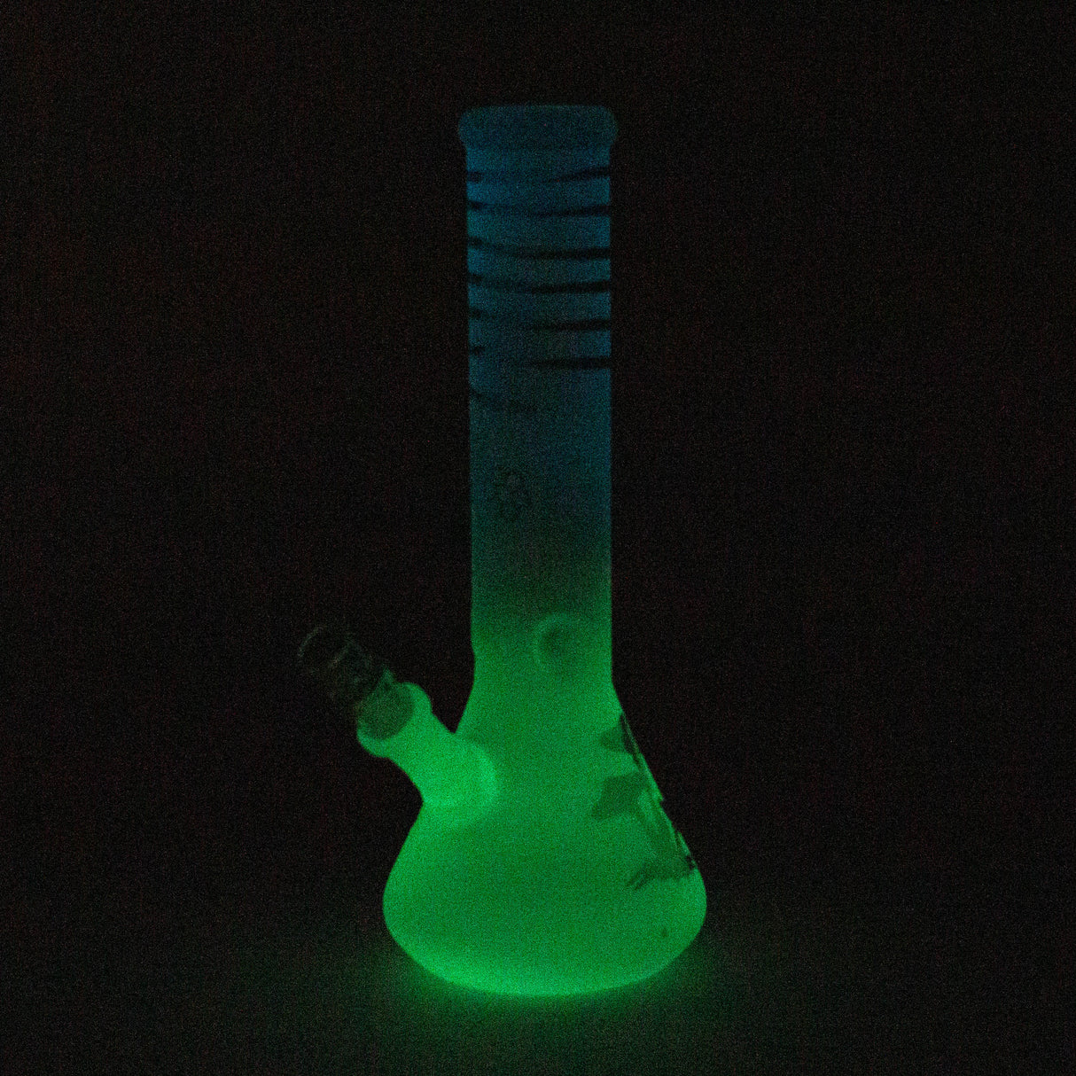 12" GLOW IN DARK BEAKER BONG WITH ICE CATCHER Glass Bong Bongzie Smokes