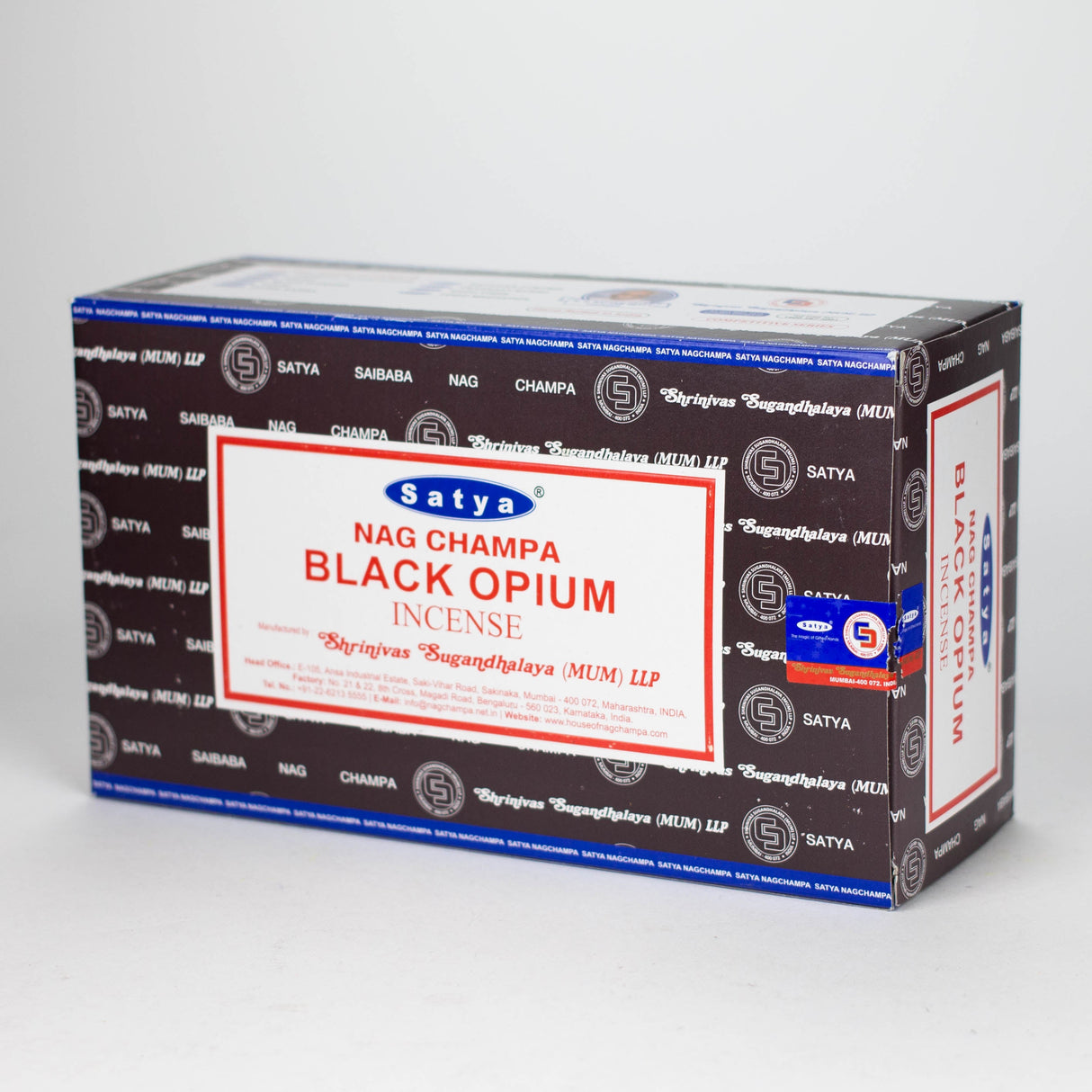 Satya | Nag Champa 15g Box of 12 Incense Bongzie Smokes Black Opium