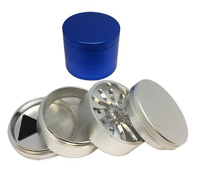 Teethless Aluminium Grinder 53mm 4parts Box of 6 Display Pack NIBO Distribution