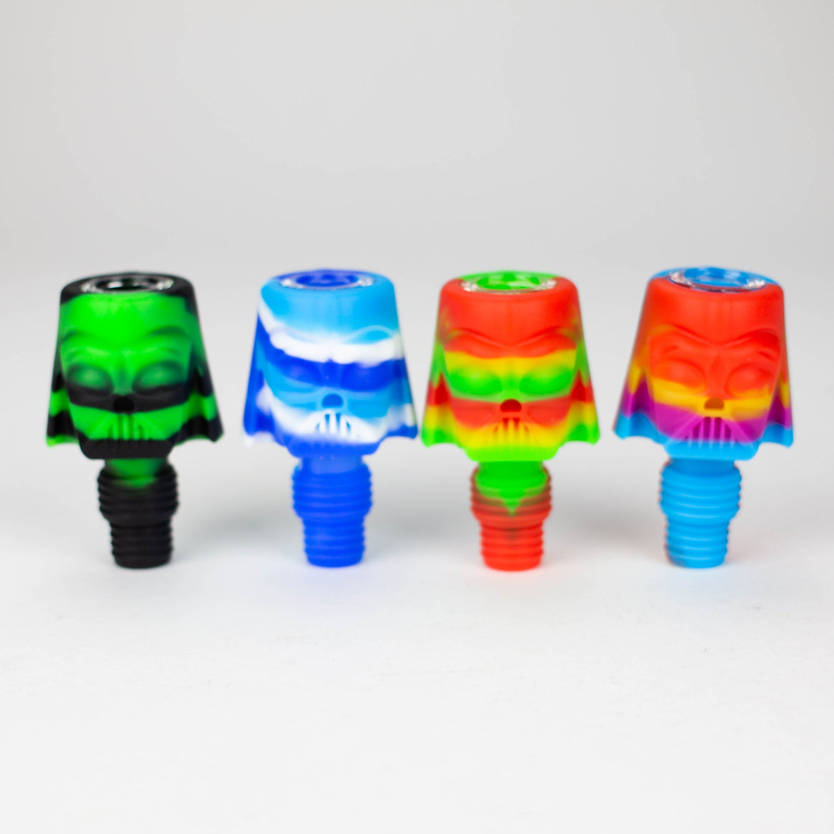 2-in-1 Silicone Knight bowl with multi-hole glass bowl-Color Assorted Bowl · Banger · Oil Burner YHS Smoke