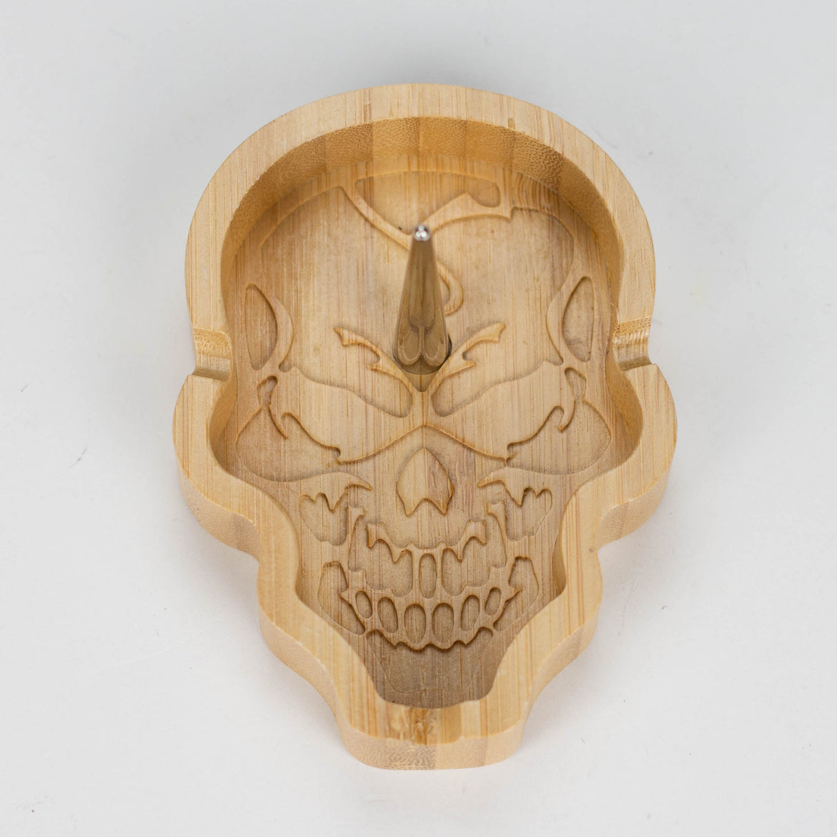 Wooden Ashtray with Bowl Cleaner Wooden Ashtray YHS Smoke Skull (3"x4.25")