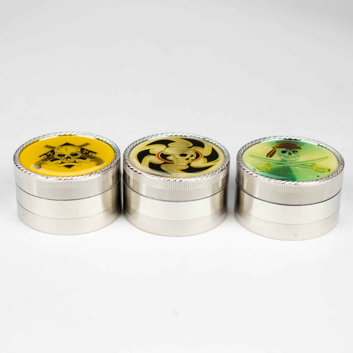 3 parts Skull pictured Grinder Box of 12 Display Pack NIBO Distribution