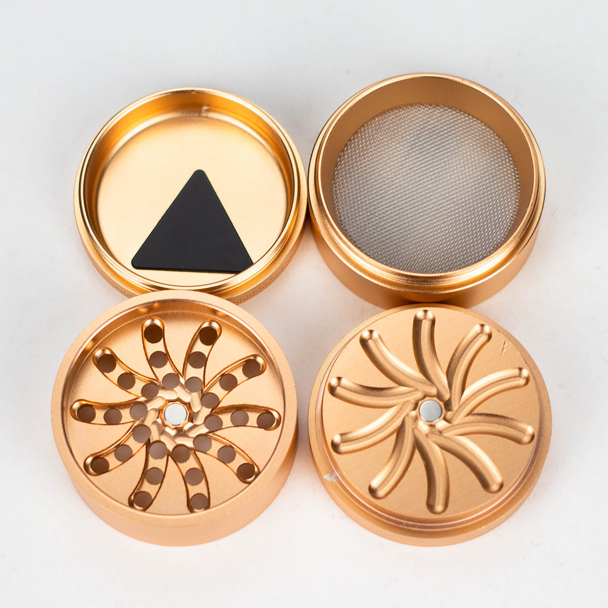 Teethless Aluminium Grinder 53mm 4parts Box of 6 Display Pack NIBO Distribution