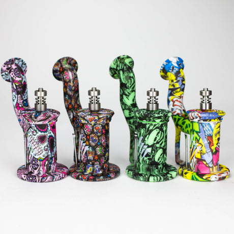 6" Silicone Dabber Rig with titanium nail Resin · Silicone Rig NIBO Distribution