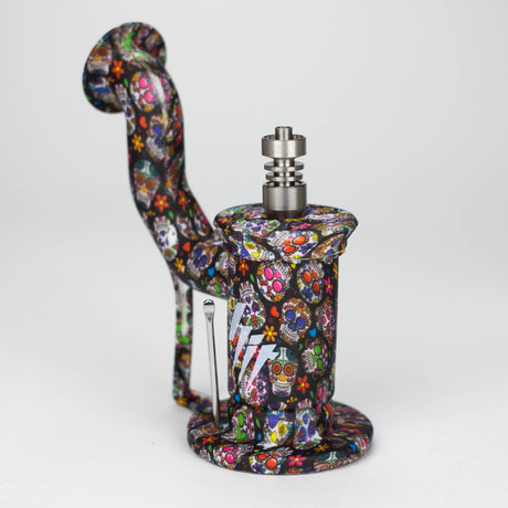 6" Silicone Dabber Rig with titanium nail Resin · Silicone Rig NIBO Distribution