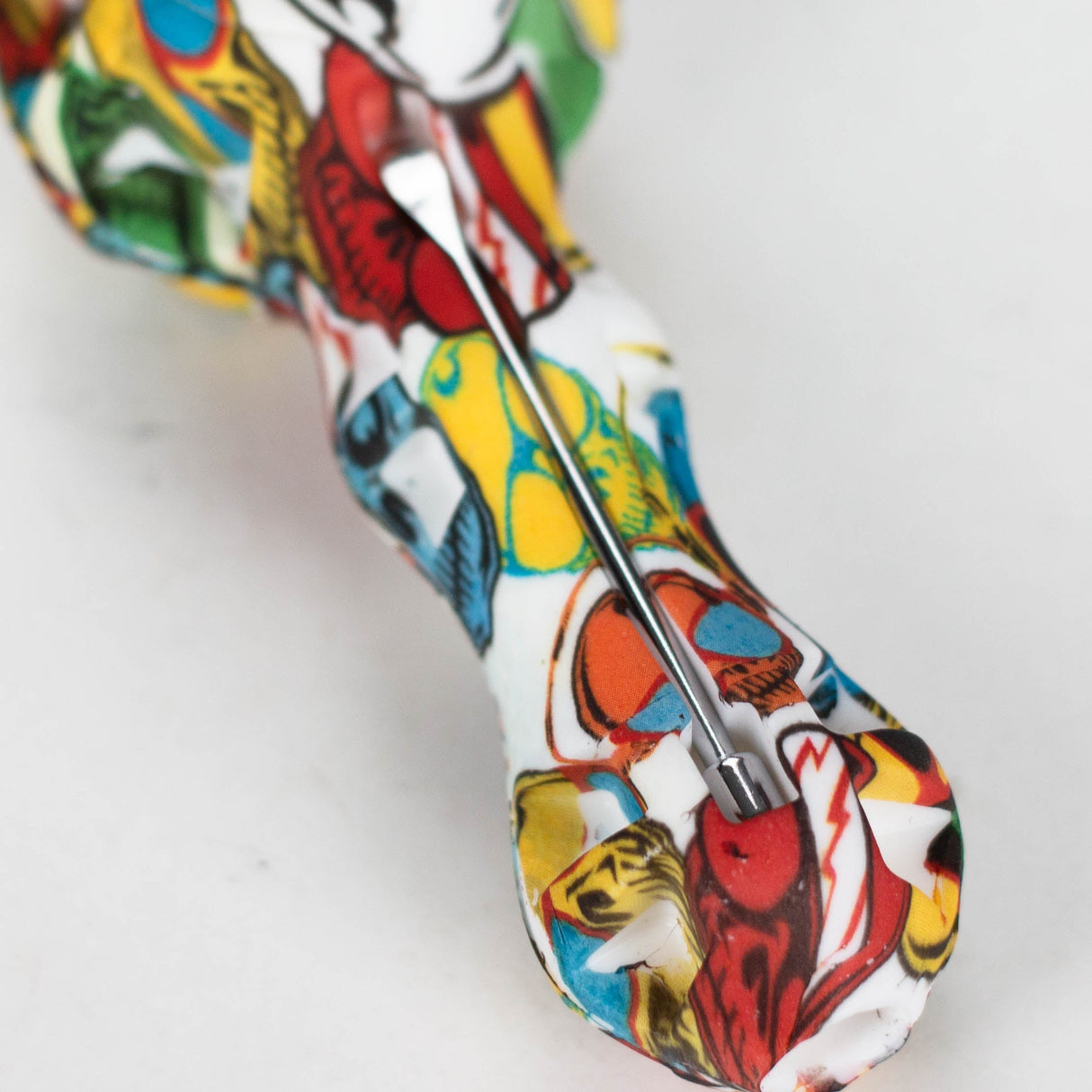 HIT | 4.5" Silicone hand pipe with glass bowl Jar of 20 Silicone Pipe NIBO Distribution