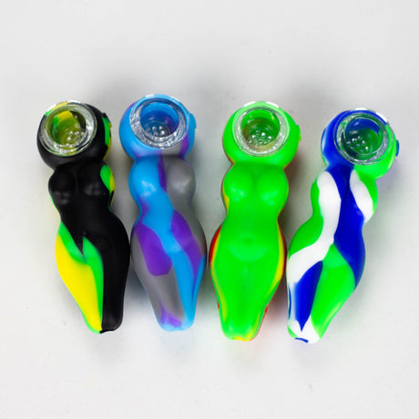 4" Silicone pipe body shape Jar of 20 Silicone Pipe NIBO Distribution