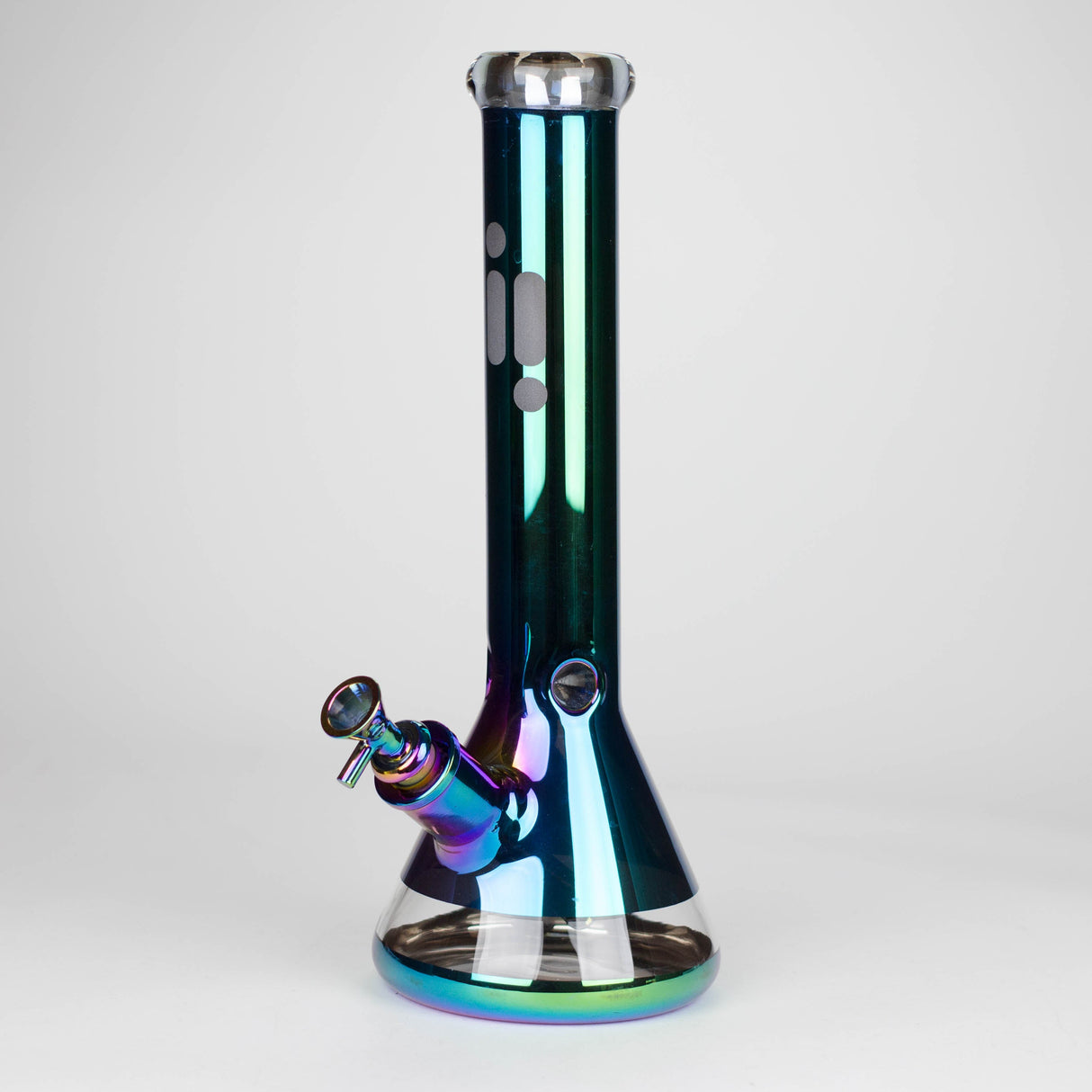 13.5" Infyniti 7 mm metallic beaker bong ( GP2041 ) Glass Bong ONE Dark Green Sunshine