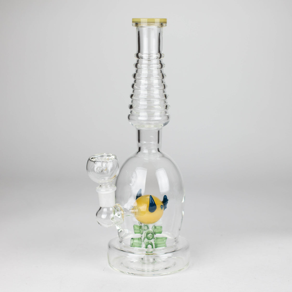 12" Fancy glass water bong Glass Bong Bongzie Smokes Yellow