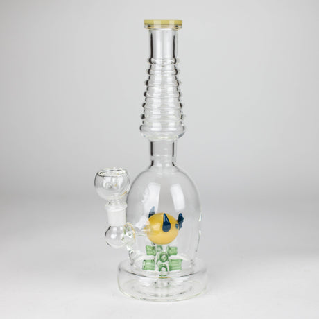 12" Fancy glass water bong Glass Bong Bongzie Smokes Yellow
