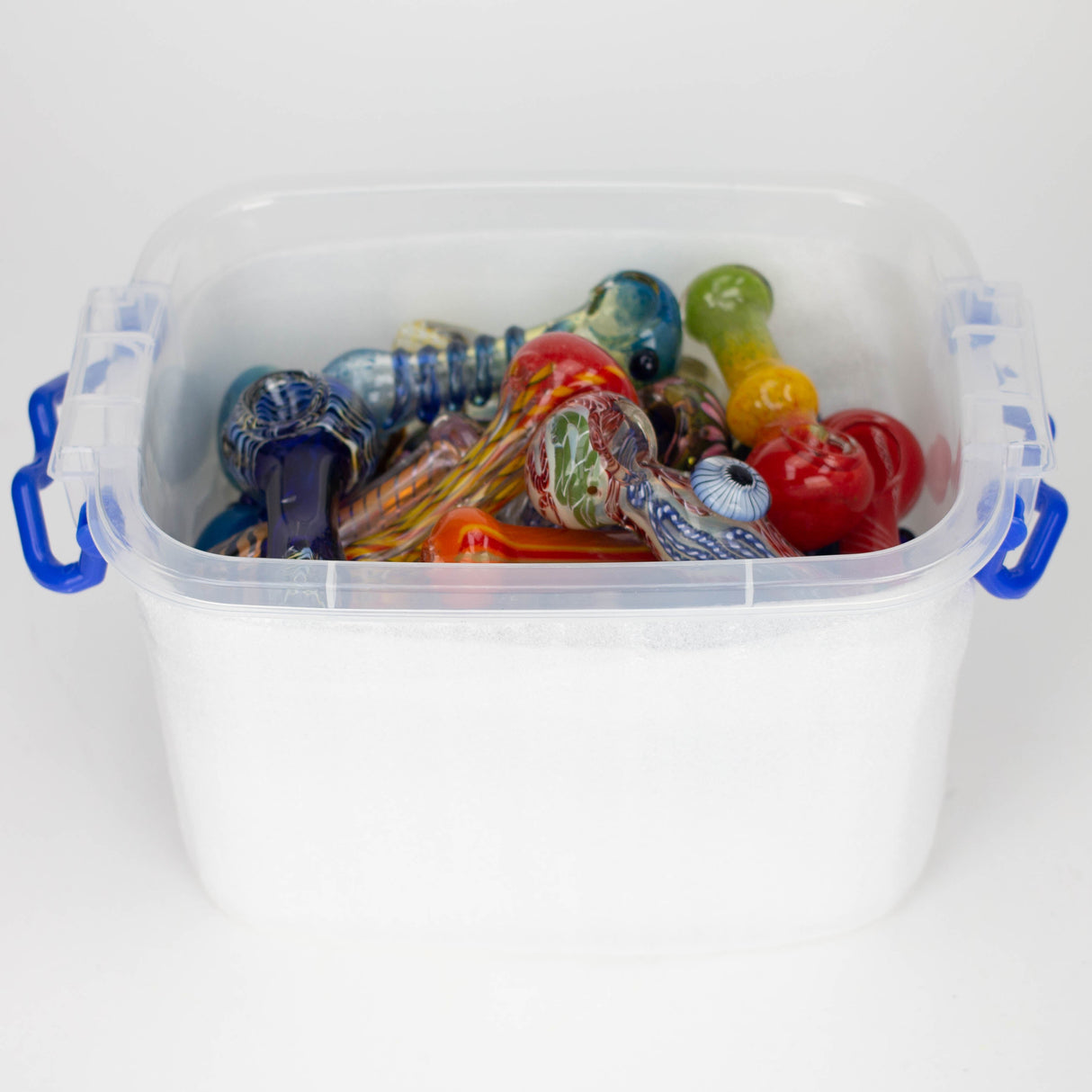 4” Assorted design Soft glass hand pipe Box of 30 Glass Pipe ONE