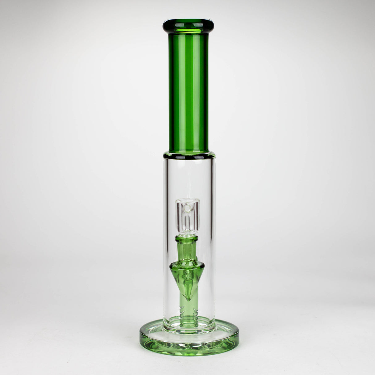 Z12" Color Accented Glass Rig With Banger and Bowl Glass Rig 777 Smoke