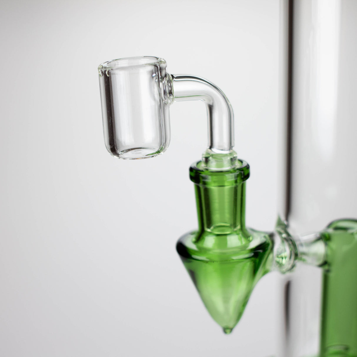 Z12" Color Accented Glass Rig With Banger and Bowl Glass Rig 777 Smoke