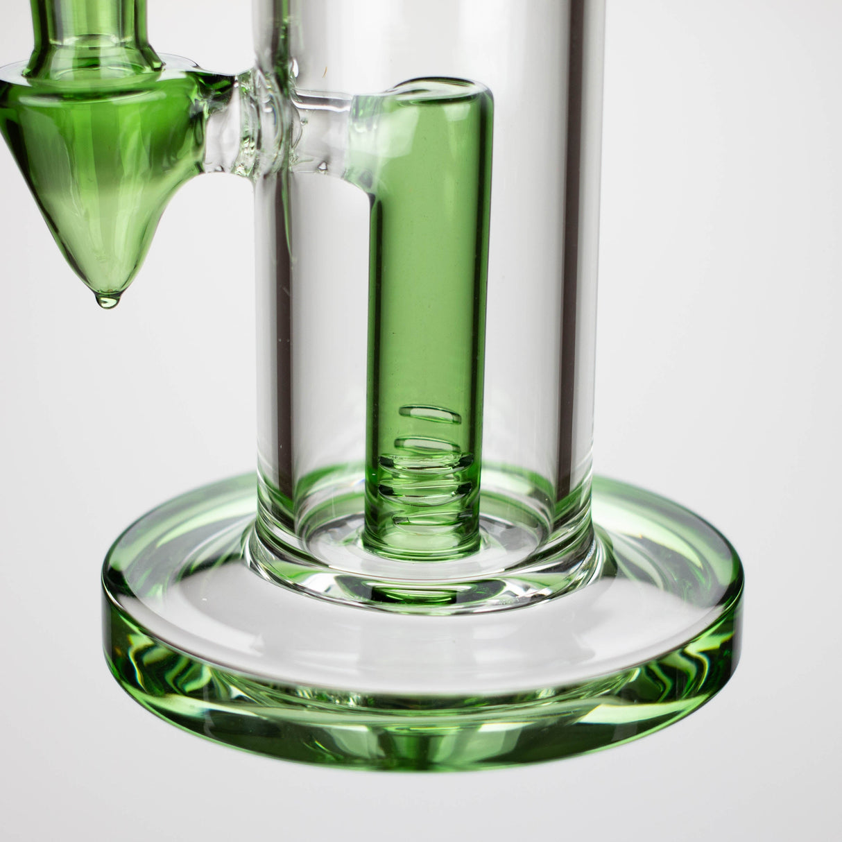 Z12" Color Accented Glass Rig With Banger and Bowl Glass Rig 777 Smoke