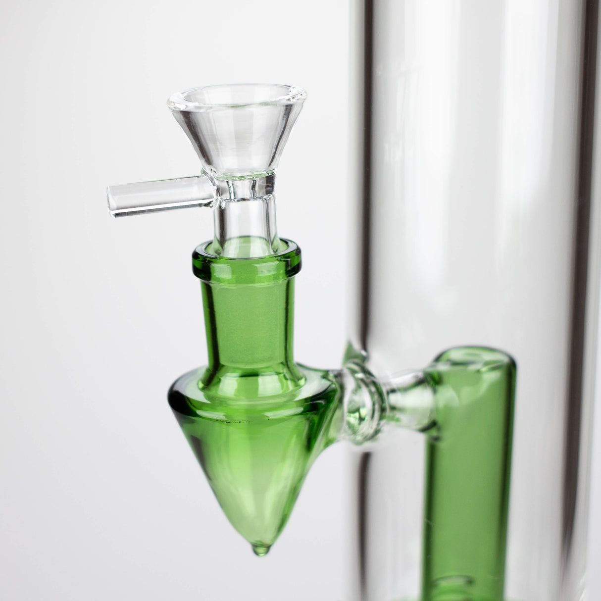 Z12" Color Accented Glass Rig With Banger and Bowl Glass Rig 777 Smoke