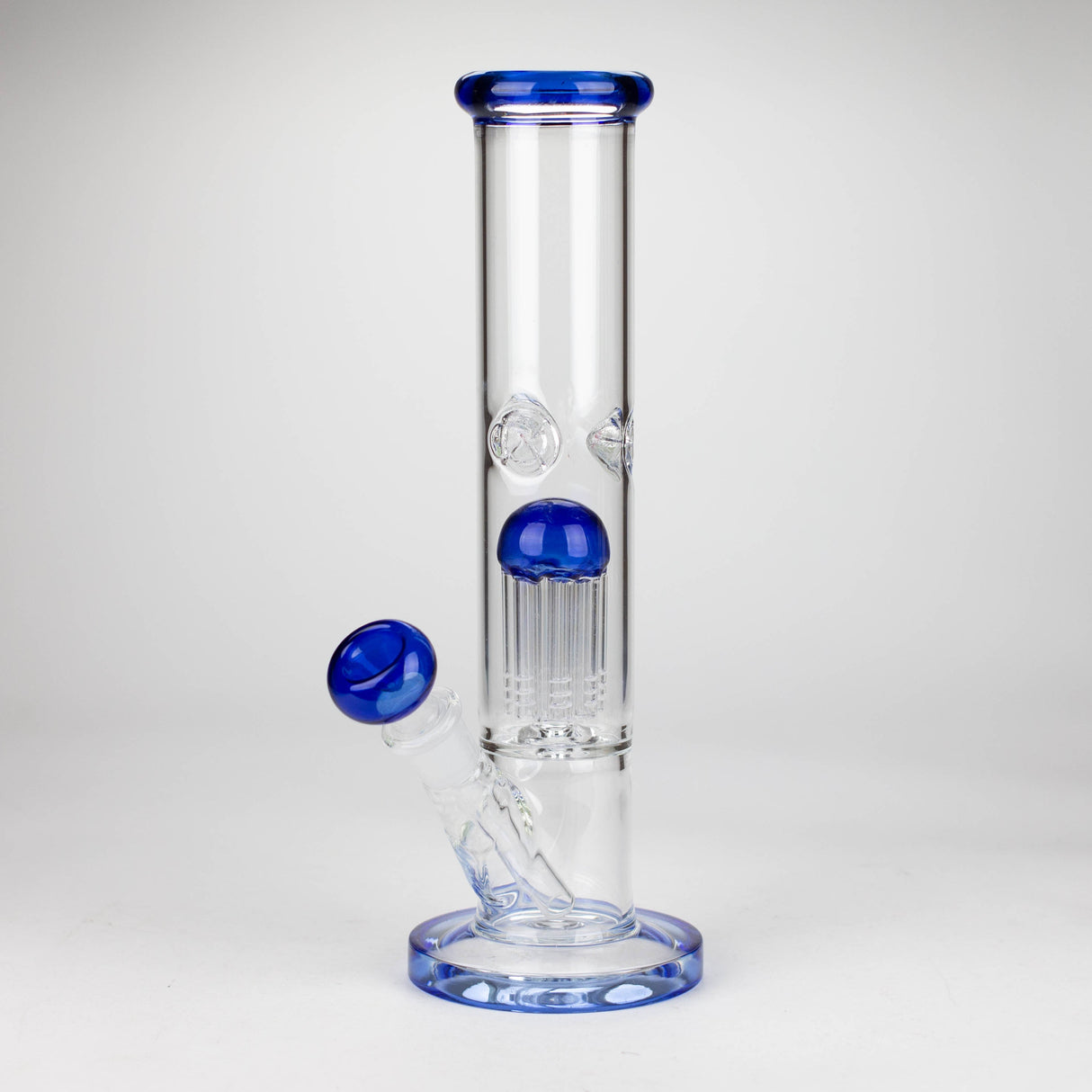 12" glass bong with tree arm percolator Glass Bong Bongzie Smokes Blue