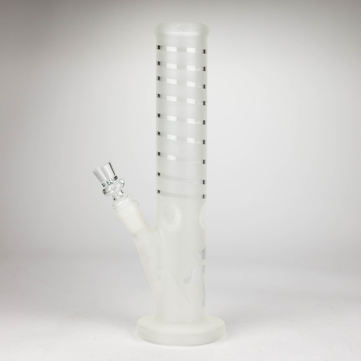 12" GLOW IN DARK STRAIGHT TUBE BONG WITH ICE CATCHER Glass Bong Bongzie Smokes