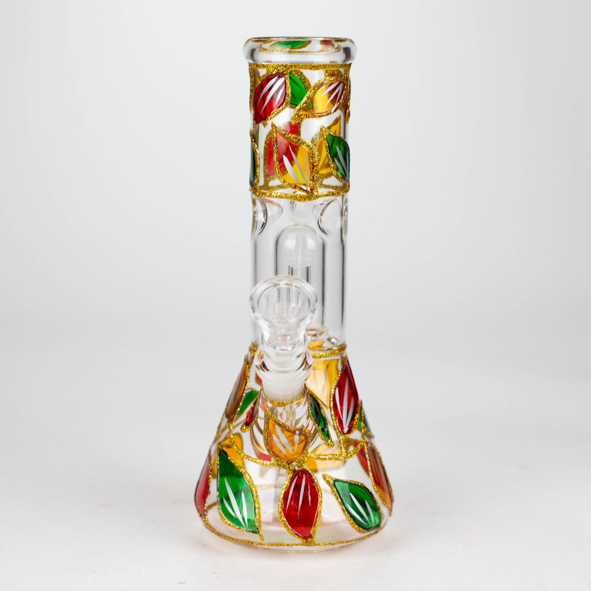 8" Handcrafted Single Dome Percolator Ice Bong-Assorted Glass Bong Bongzie Smokes