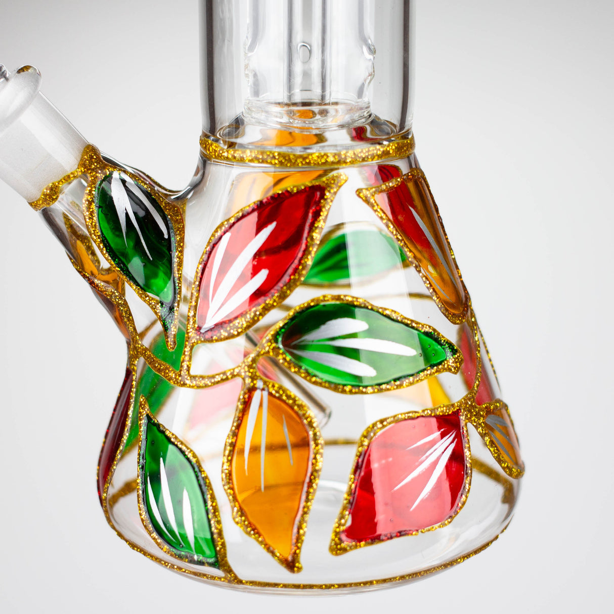 8" Handcrafted Single Dome Percolator Ice Bong-Assorted Glass Bong Bongzie Smokes