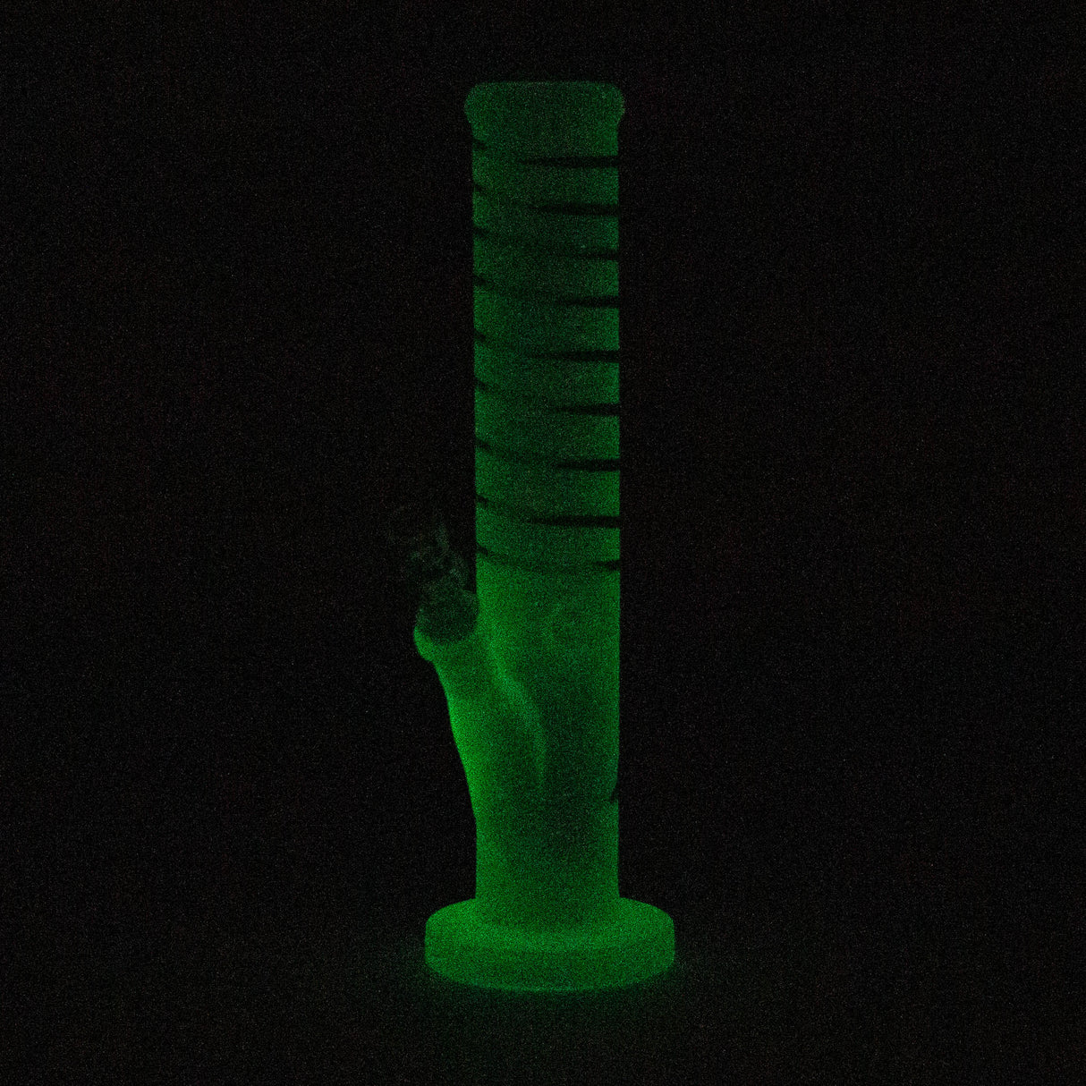12" GLOW IN DARK STRAIGHT TUBE BONG WITH ICE CATCHER Glass Bong Bongzie Smokes